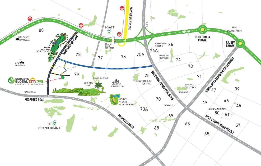 Signature-global-city-79b-location-map