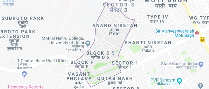 Ns-arcus-anand-niketan-location-map