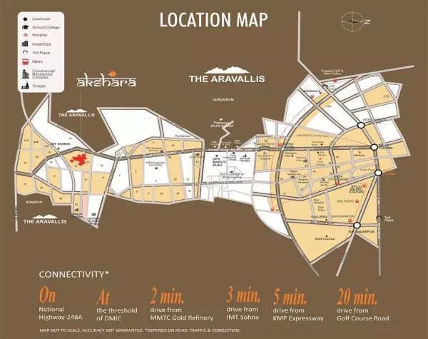 Pareena-ddjay-plots-sector-14-sohna-location-map
