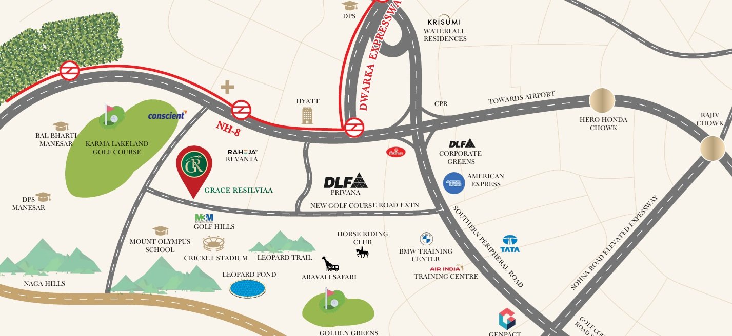 Grace-resilviaa-ddjay-affordable-floors-sector-78-gurgaon-location-map