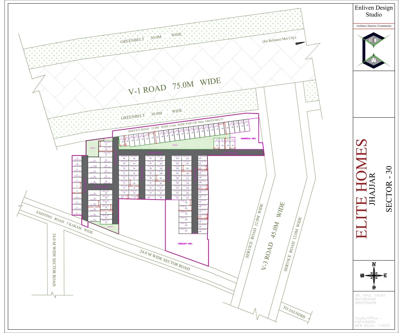 Elite-homes-sector-30-jhajjar-site-plan