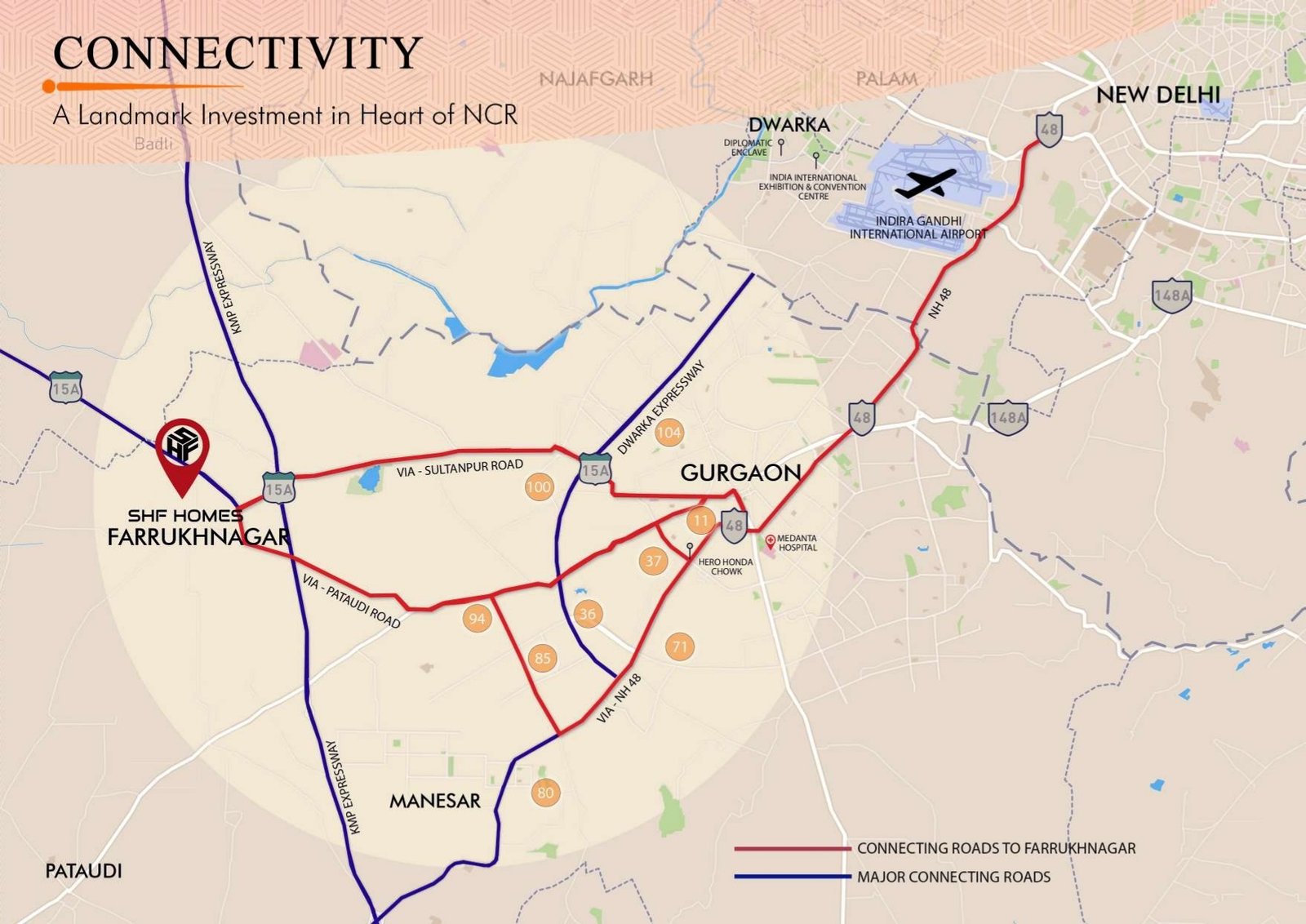 Shf-homes-floors-sector-3-farukhnagar-location-map