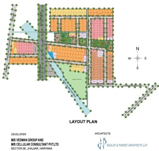 Vedmaan-south-city-ddjay-affordable-plots-sector-36-jhajjar-site-plan-1