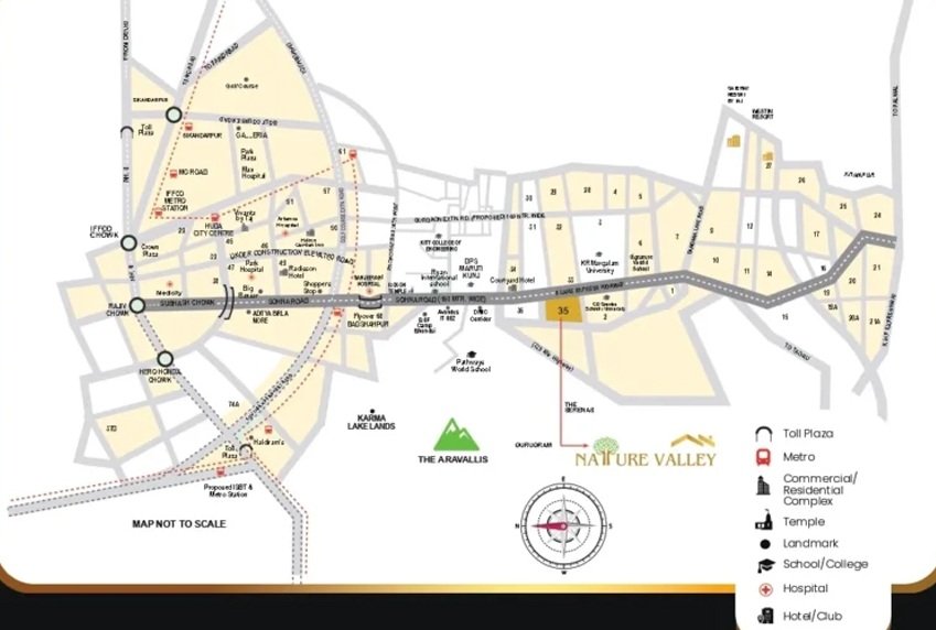 Blf-nature-valley-floors-sector-35-sohna-loaction-map