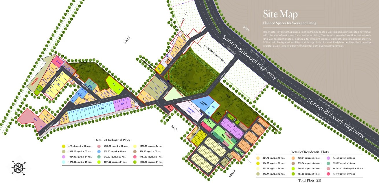 Advitya-narendra-technopark-tauru-sohna-site-plan