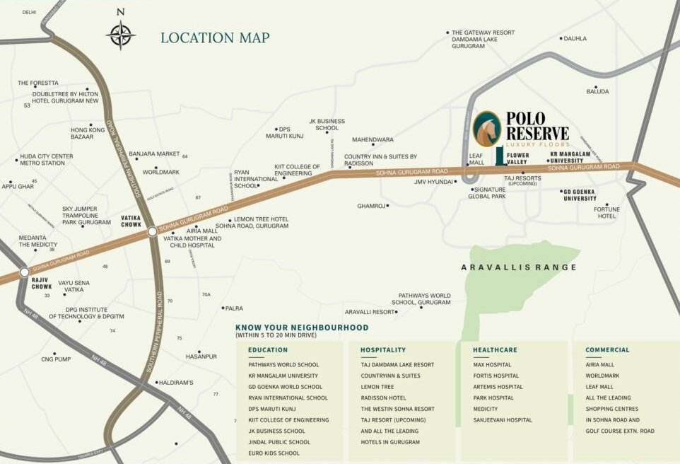 Breez-polo-reserve-sector-33-sohna-location-map