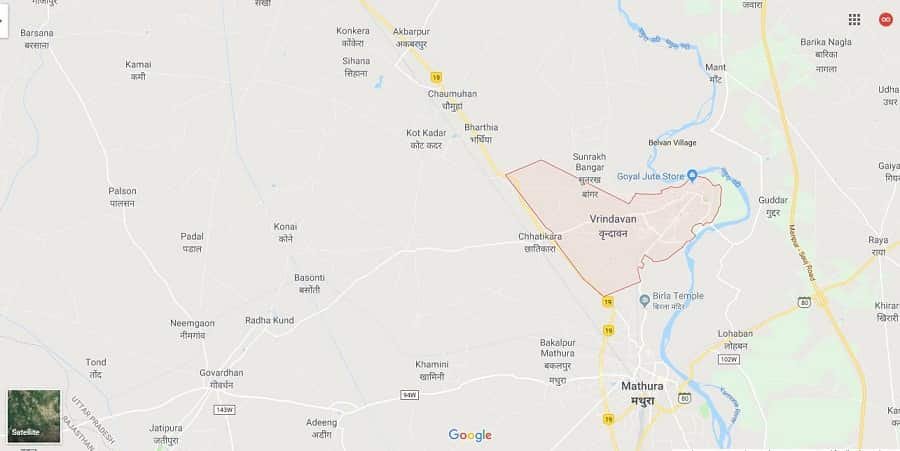 Hero Homes Plots Vrindavan Location Map