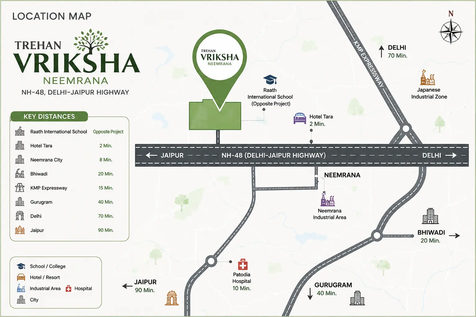 Trehan Vriksha Neemrana Location Map