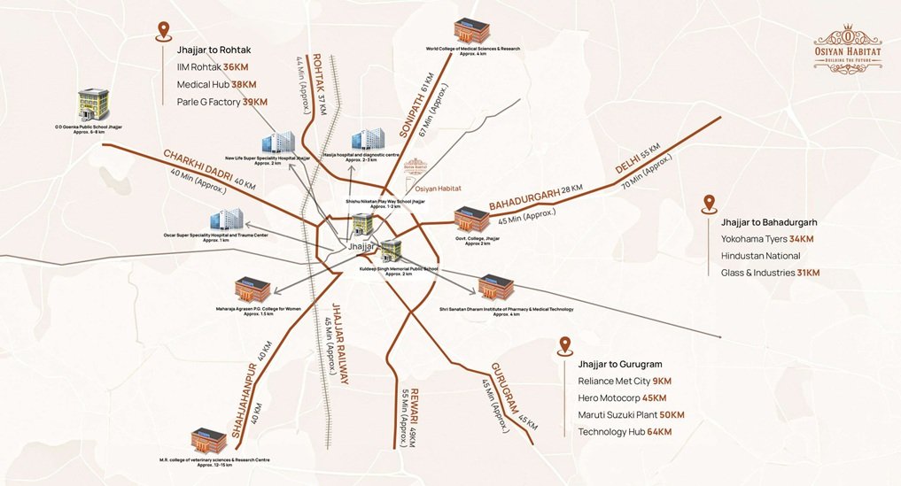 Osiyan Habitat Location Map